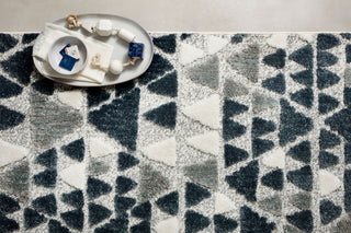 Loloi II Hagen HAG-06 Slate / Denim Area Rug Corner Image