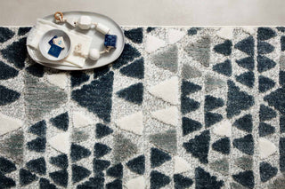 Loloi II Hagen HAG-06 Slate / Denim Area Rug Room Scene Image Feature