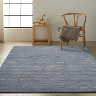 Calvin Klein Ck400 Halo HAL01 Denim Area Rug Corner Image