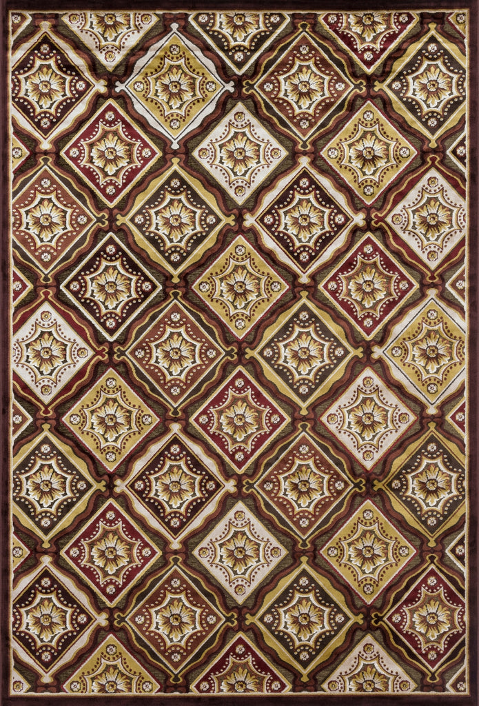 Loloi Halton HL-02 Dark Brown / Rust Area Rug main image