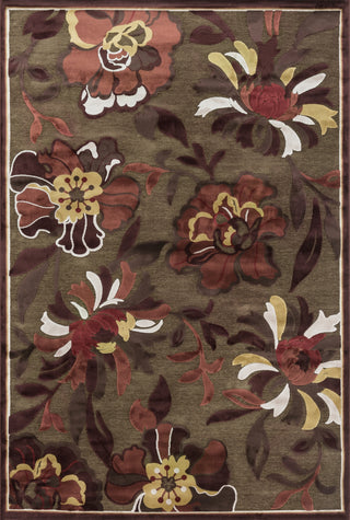 Loloi Halton HL-11 Dark Brown / Rust Area Rug main image