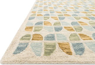 Loloi Hallu HAL-04 Ivory/Sky Area Rug by Justina Blakeney Closeup Image Feature