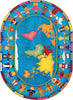 Joy Carpets Kid Essentials Hands Around the World Multi Area Rug