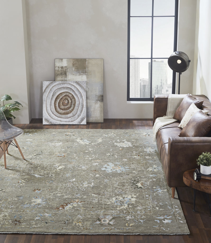 Ancient Boundaries Harvest HAR-1145 Greys/Naturals Area Rug Closeup Image