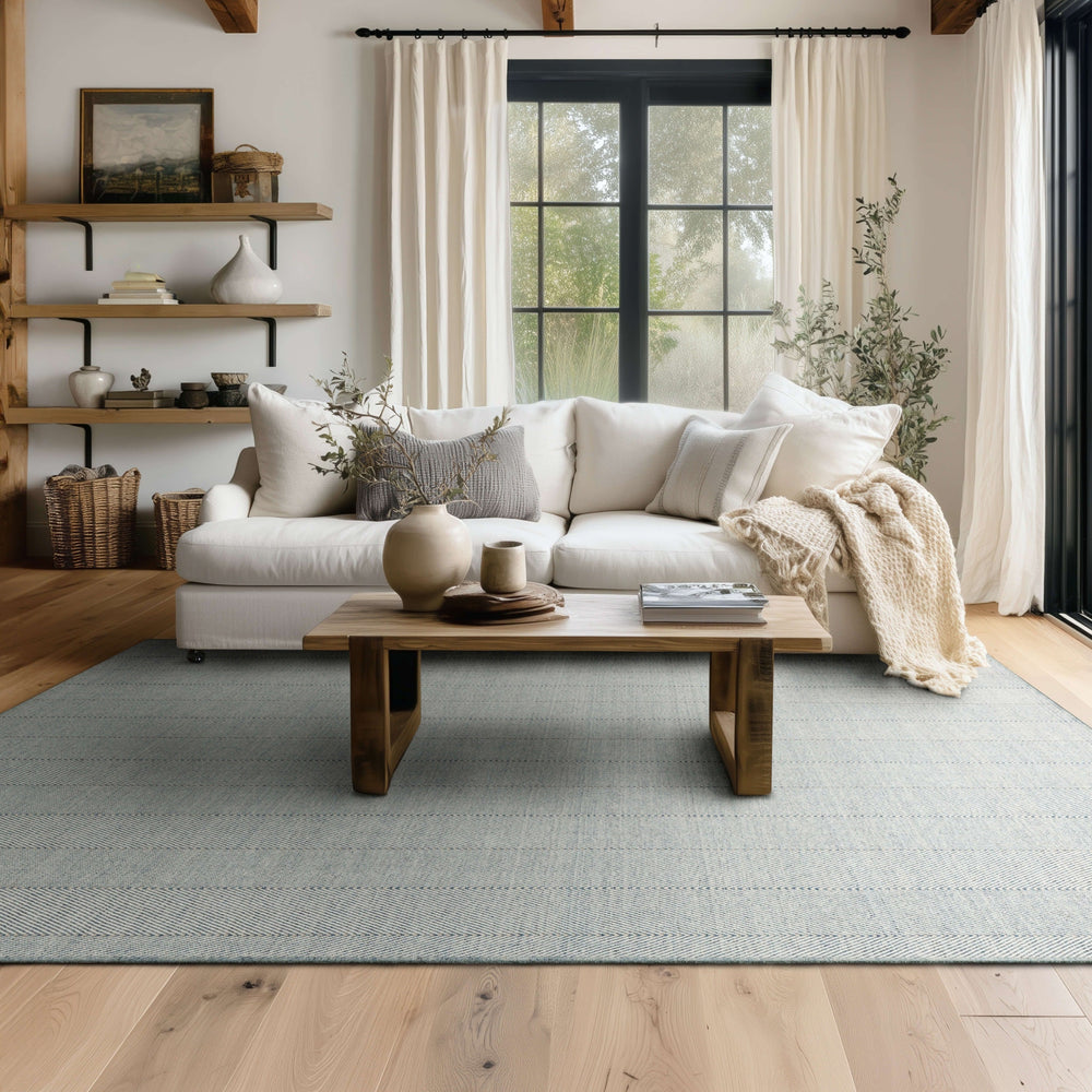 Karastan Harrington Blue Area Rug Lifestyle Image Feature
