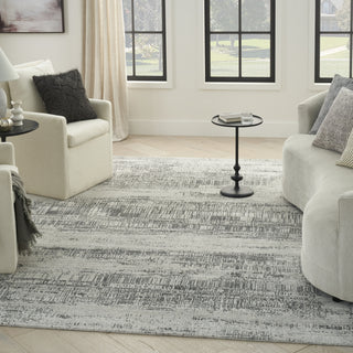 Nourison Harmony HAY01 Ivory Charcoal Area Rug by Home Room Image Feature