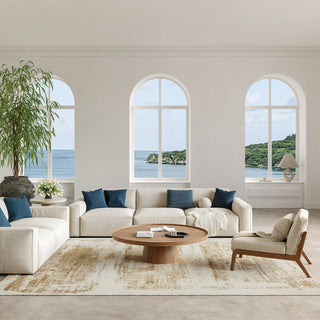 Nourison Harmony HAY01 Ivory Gold Area Rug by Home Room Image Feature
