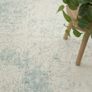 Nourison Harmony HAY02 Ivory Aqua Area Rug by Home Room Image Feature
