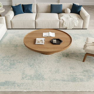 Nourison Harmony HAY02 Ivory Aqua Area Rug by Home Room Image Feature