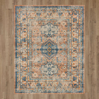 Karastan Zula Haykota Terracotta/Rust Blue Area Rug