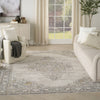 Nourison Heirloom Blend HBL01 Ivory Charcoal Area Rug Corner Image