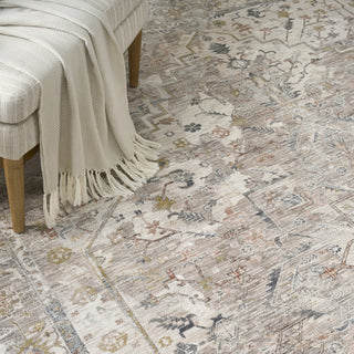 Nourison Heirloom Blend HBL02 Ivory Multicolor Area Rug Corner Image