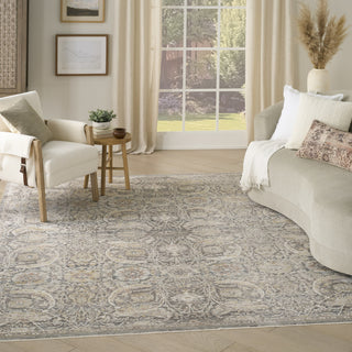 Nourison Heirloom Blend HBL03 Charcoal Multicolor Area Rug Corner Image