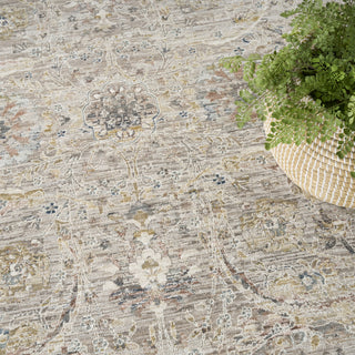 Nourison Heirloom Blend HBL03 Light Grey Area Rug Corner Image