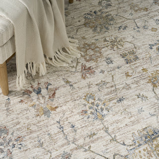 Nourison Heirloom Blend HBL04 Ivory Multicolor Area Rug Corner Image