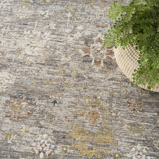 Nourison Heirloom Blend HBL05 Grey Area Rug Corner Image