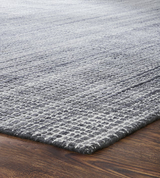 Ancient Boundaries Houston HOU-1225 Steel/White Area Rug Corner Image