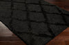 Livabliss Hudson Shag HDS-2300 The Prominent Colors In This Home Decor Item Are: 'charcoal Area Rug Corner Shot