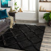 Livabliss Hudson Shag HDS-2300 The Prominent Colors In This Home Decor Item Are: 'charcoal Area Rug Room Scene