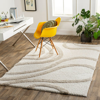 Livabliss Hudson Shag HDS-2310 Ivory Area Rug Room Scene