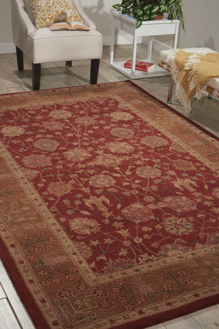 Nourison Heritage Hall HE13 Brick Area Rug Corner Image