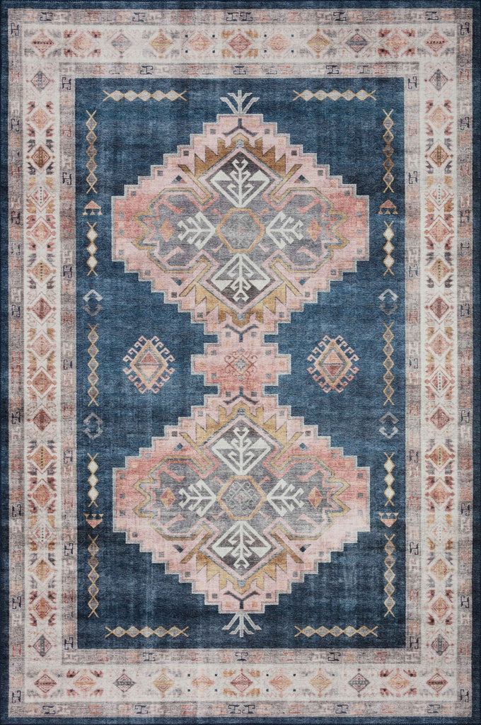 Loloi II Heidi HEI-03 Denim/Blush Area Rug main image