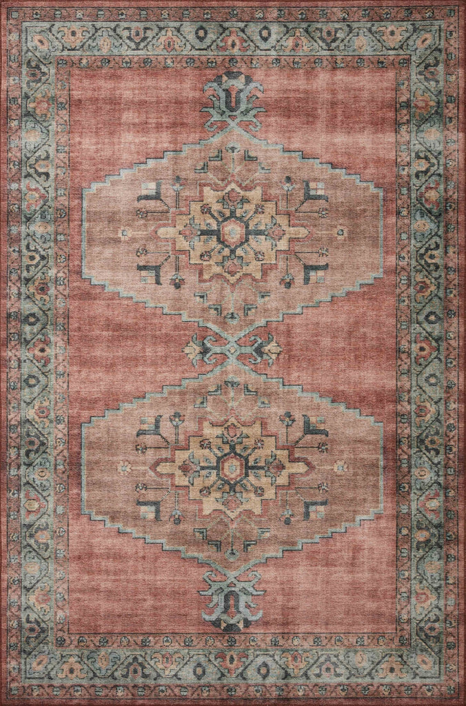Loloi II Heidi HEI-05 Spice/Aqua Area Rug main image