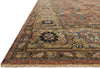 Loloi Heirloom HQ-08 Brick/Sand Area Rug Corner Image