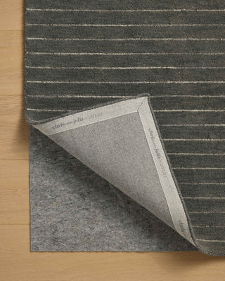 Henry HEY-01 Charcoal/Ivory Area Rug by Chris Loves Julia X Loloi Backing Image