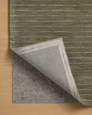 Henry HEY-01 Olive/Ivory Area Rug by Chris Loves Julia X Loloi Backing Image