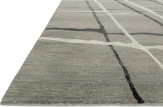 Loloi Hermitage HE-11 Silver/Black Area Rug Corner Image