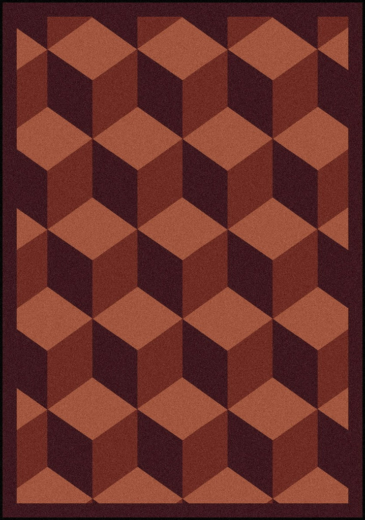 Joy Carpets Kaleidoscope Highrise Burgundy Area Rug