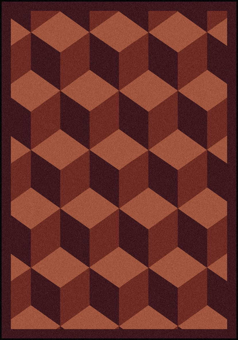 Joy Carpets Kaleidoscope Highrise Burgundy Area Rug