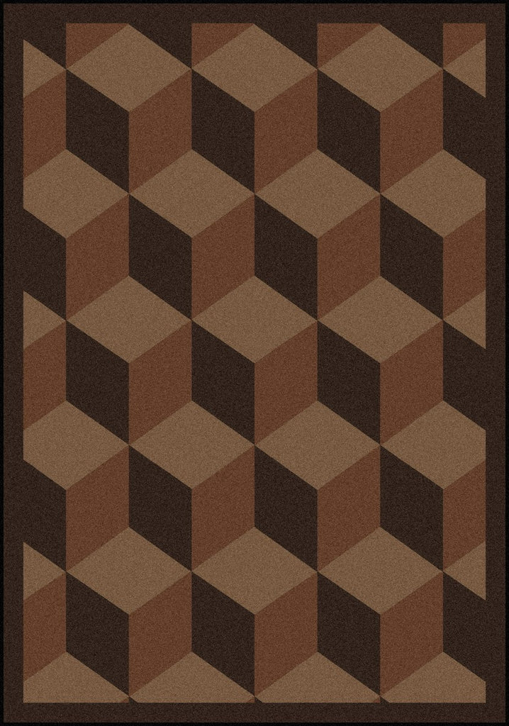 Joy Carpets Kaleidoscope Highrise Chocolate Area Rug