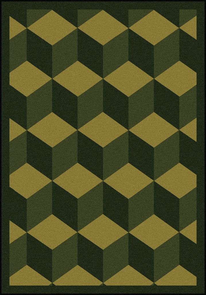 Joy Carpets Kaleidoscope Highrise Olive Area Rug