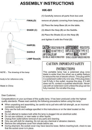 Surya Hikari HIK-001 Lamp Assembly