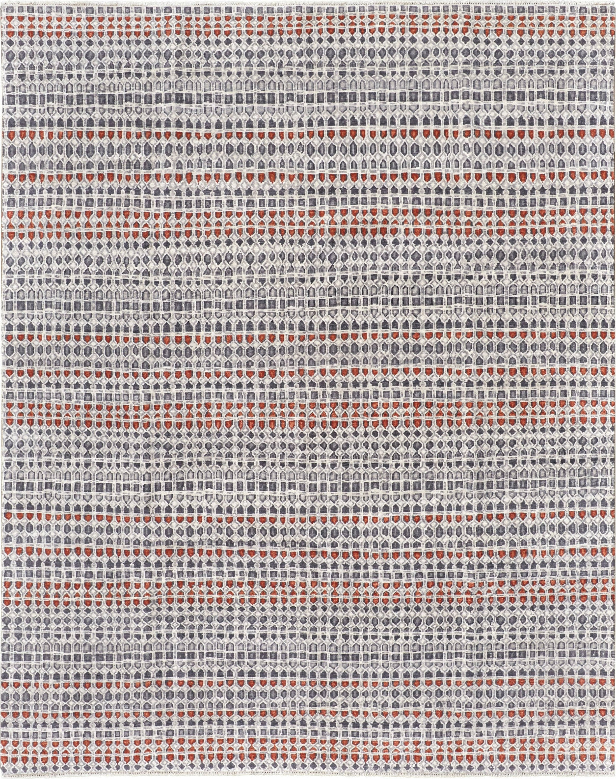 Havila Fine Rugs Huston H1898 Light Gray/Rust Area Rug – Incredible ...