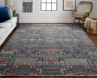 Havila Fine Rugs Huston H1898 Charcoal/Multi Area Rug Lifestyle Image Feature