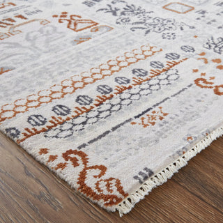 Havila Fine Rugs Huston H1898 Light Gray/Rust Area Rug