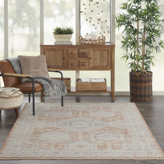 Nourison Homestead HMS01 Brick Area Rug Corner Image