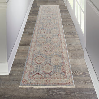 Nourison Homestead HMS01 Light Blue Multi Area Rug Corner Image