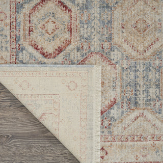 Nourison Homestead HMS01 Light Blue Multi Area Rug Corner Image