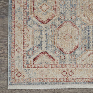 Nourison Homestead HMS01 Light Blue Multi Area Rug Detail Image