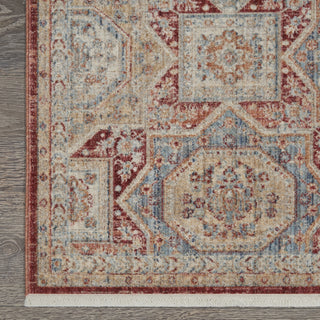 Nourison Homestead HMS02 Blue Brick Area Rug Detail Image