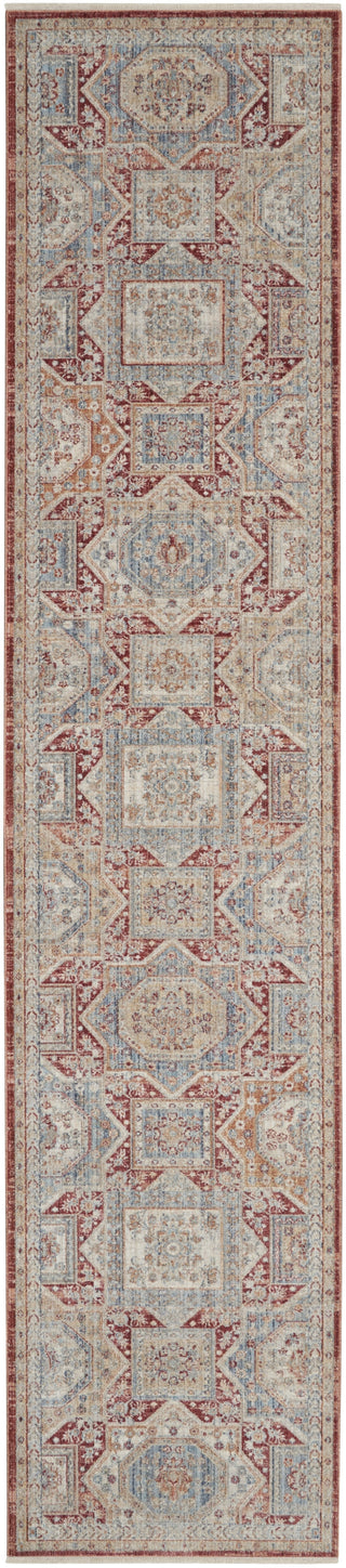 Nourison Homestead HMS02 Blue Brick Area Rug main image