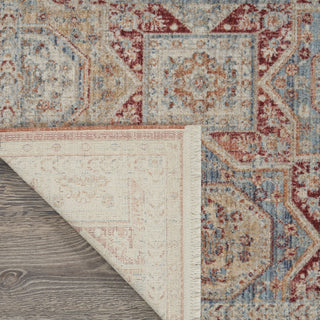 Nourison Homestead HMS02 Blue Brick Area Rug Corner Image