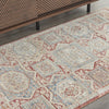 Nourison Homestead HMS02 Blue Brick Area Rug Corner Image