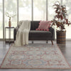 Nourison Homestead HMS02 Blue Brick Area Rug Corner Image