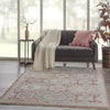Nourison Homestead HMS02 Blue Brick Area Rug Room Image Feature