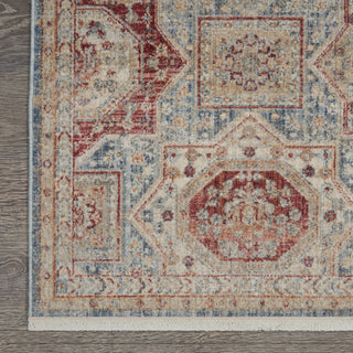 Nourison Homestead HMS02 Blue Multicolor Area Rug Detail Image